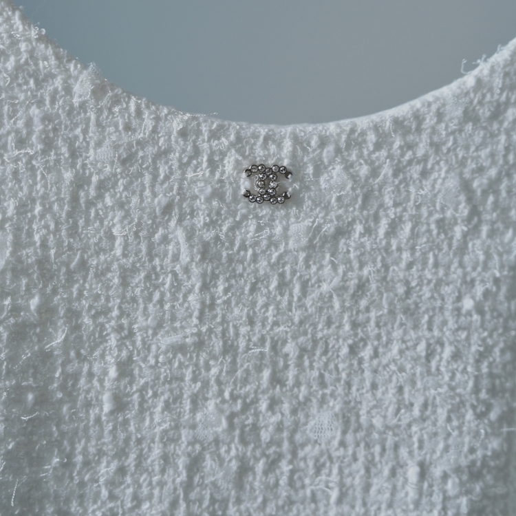 Chanel 白色挖背洋裝 38號