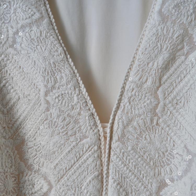 MAJE 白色蕾絲上衣