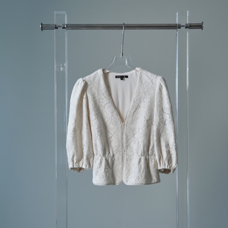 MAJE 白色蕾絲上衣