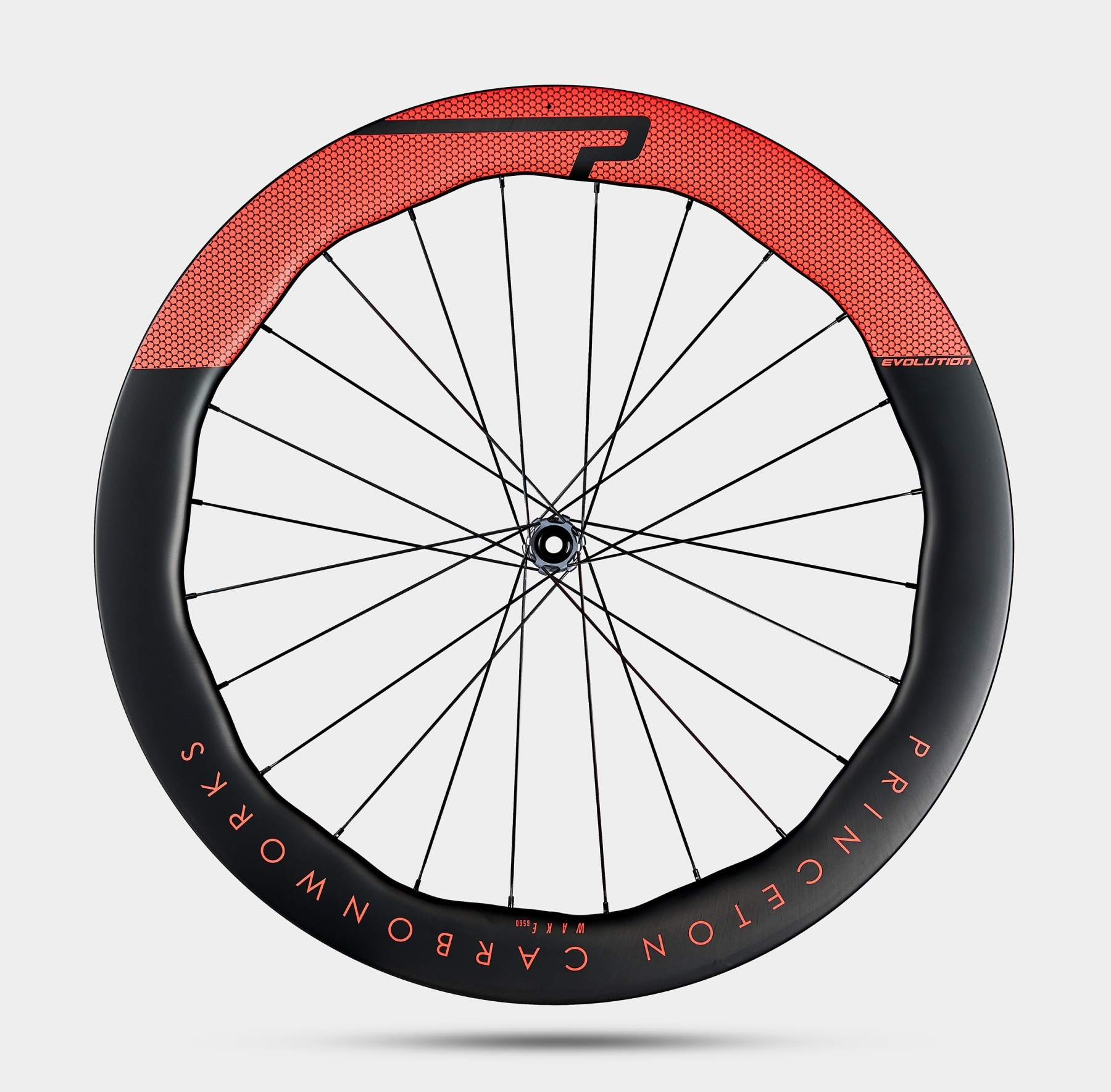【PRINCETON】WAKE 6560 Evo 碳纖維輪組 / Gloss Slate 熔岩橘紅