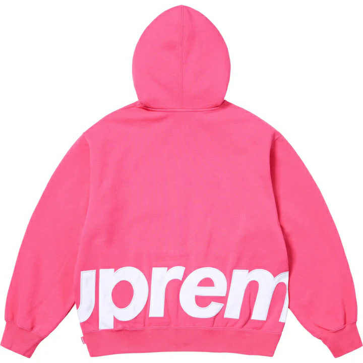 Supreme Big Logo Zip Up Hooded Sweatshirt (Black)