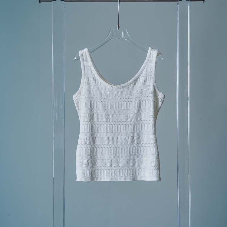 Chanel 白色針織背心