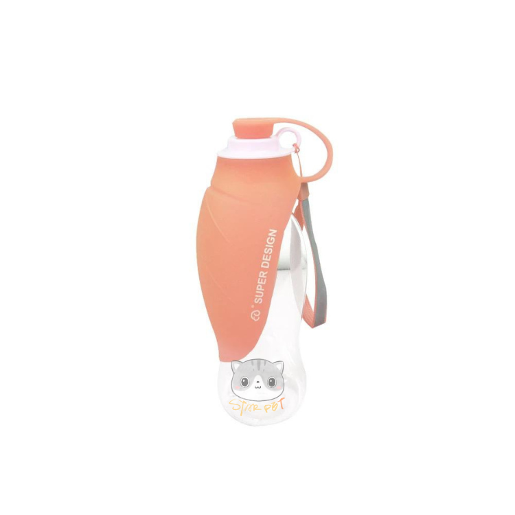 Super Design Travel Portable Dog Water Bottle (Pink)