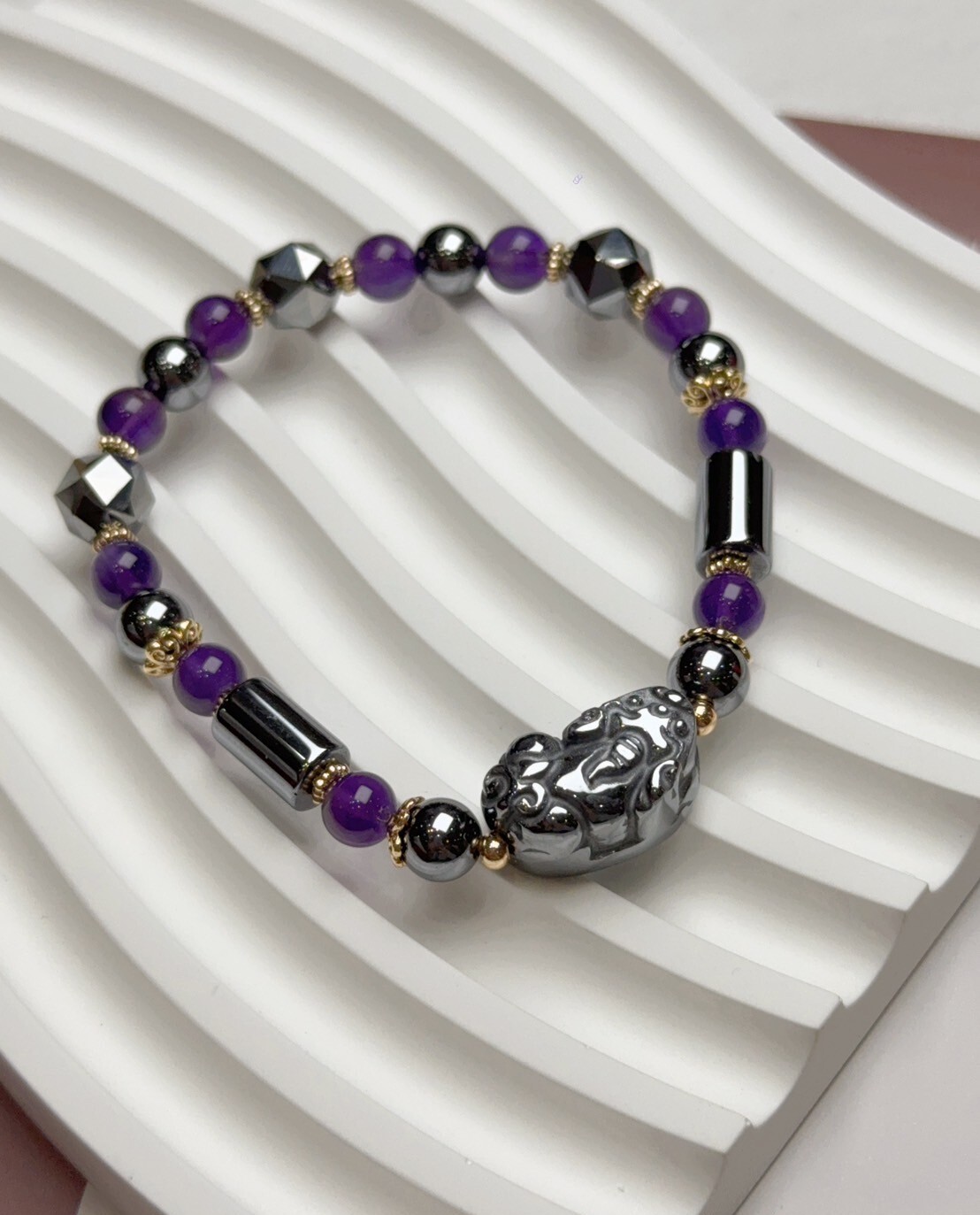 太赫茲貔貅/紫水晶手鍊