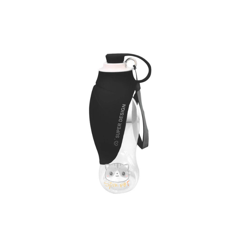 Super Design Travel Portable Dog Water Bottle (Black)