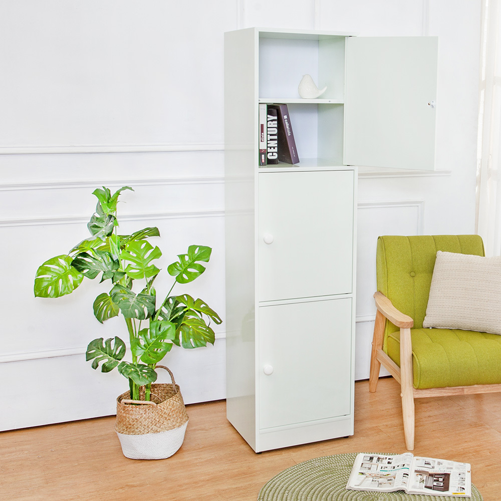 南亞塑鋼-1.5尺三門塑鋼收納櫃/置物櫃