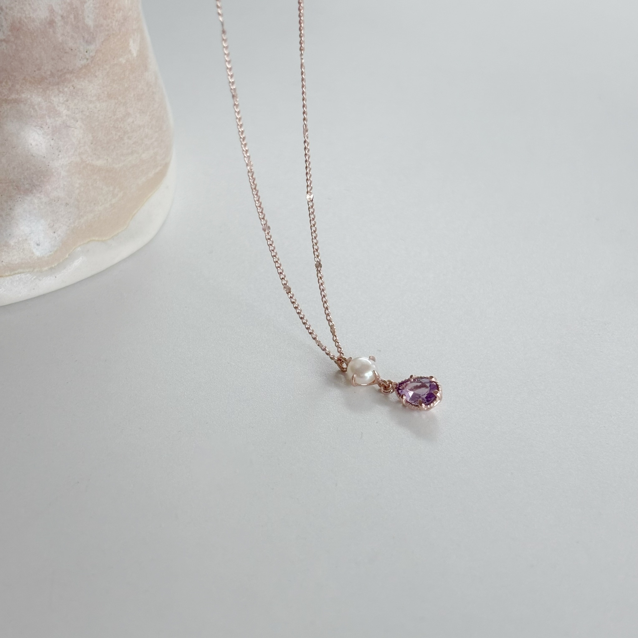 Pearl tear紫水晶項鍊