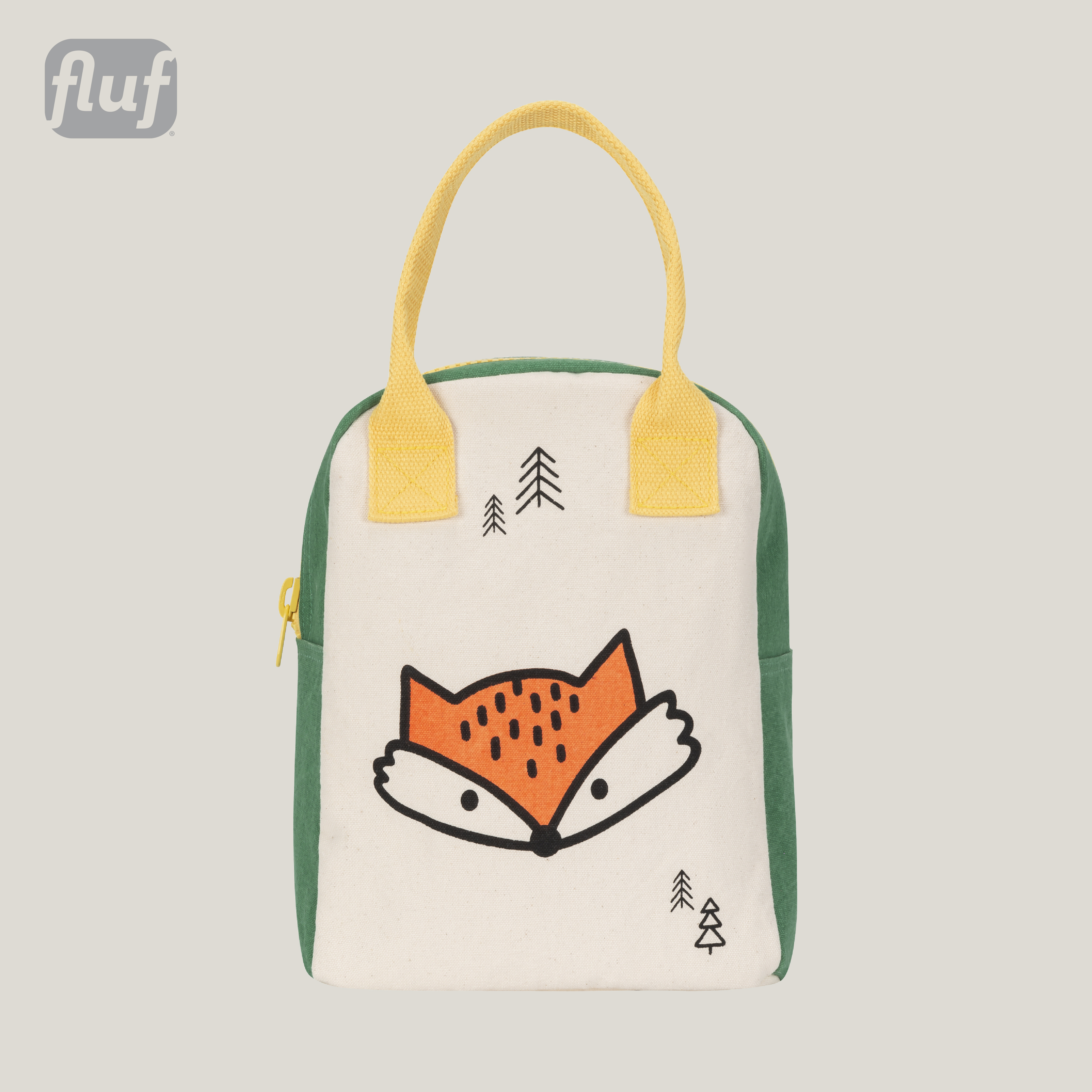 拉鍊隨手袋【森林小狐】-加拿大Fluf有機棉