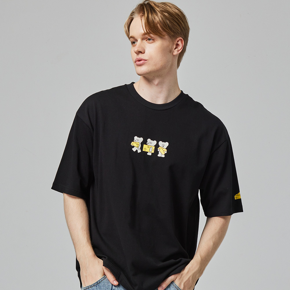 ANDY THE MOUSE,ANDY,安迪老鼠,T恤,厚磅T,重磅純棉T,寬版T,挺版短T,男女共版T,寬版T,棉T,精梳棉,印花T恤,潮流T恤,日系插畫T,中性T恤,親膚棉T,夏季T恤,扎實,柔軟,不悶熱,親膚