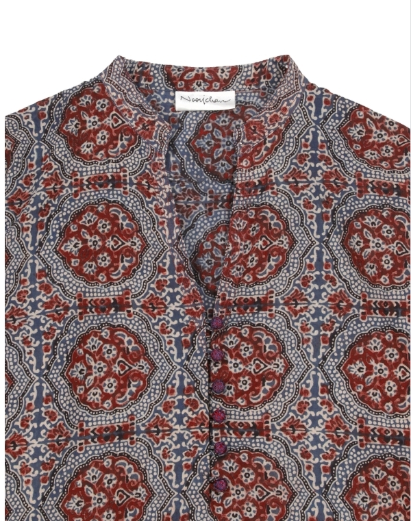 蓋染｜Ajrak Tunic 罩衫 50｜巴基斯坦