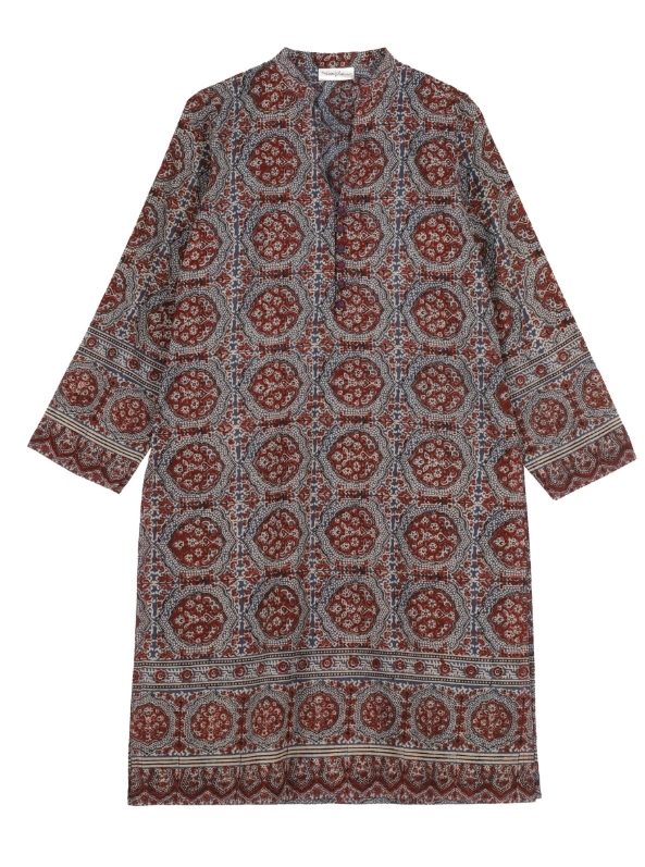 蓋染｜Ajrak Tunic 罩衫 50｜巴基斯坦