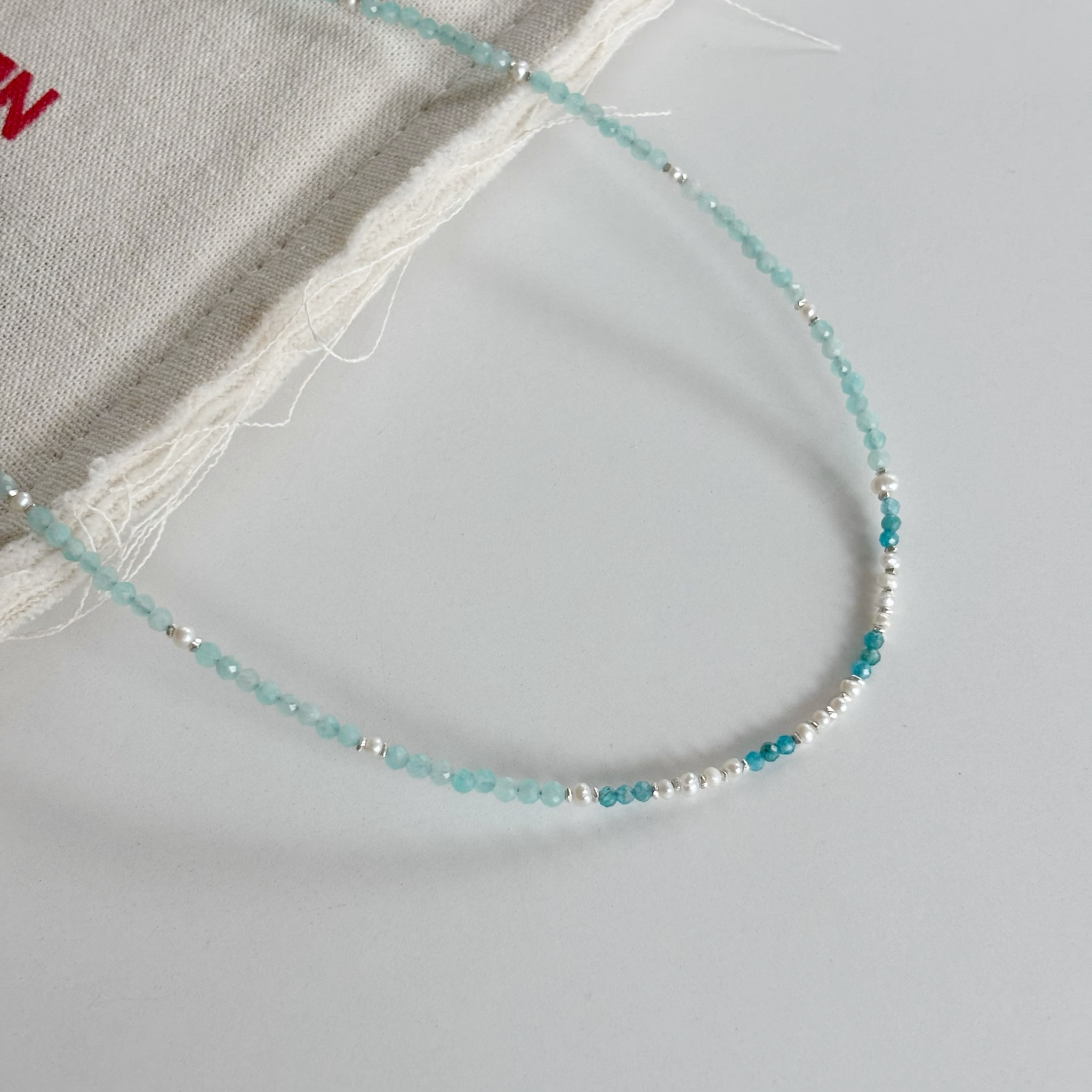 Mint pearl手工項鍊