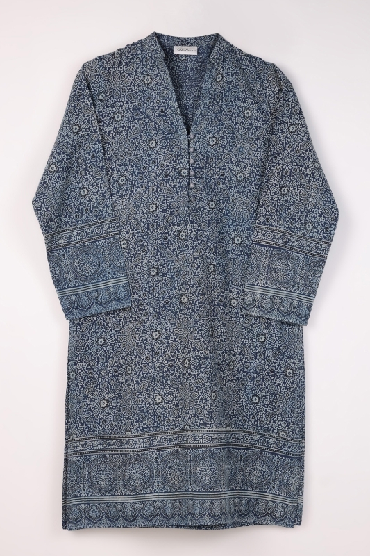 蓋染｜Indigo Ajrak Tunic 罩衫 52｜巴基斯坦