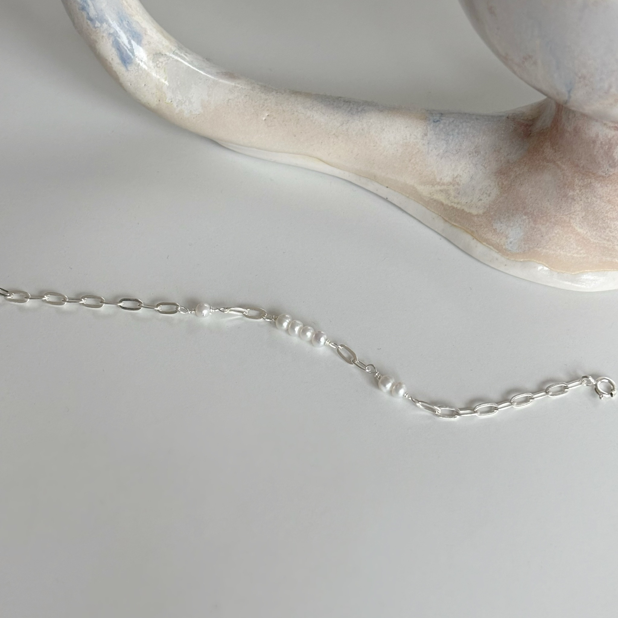 不規則排列珍珠手鍊