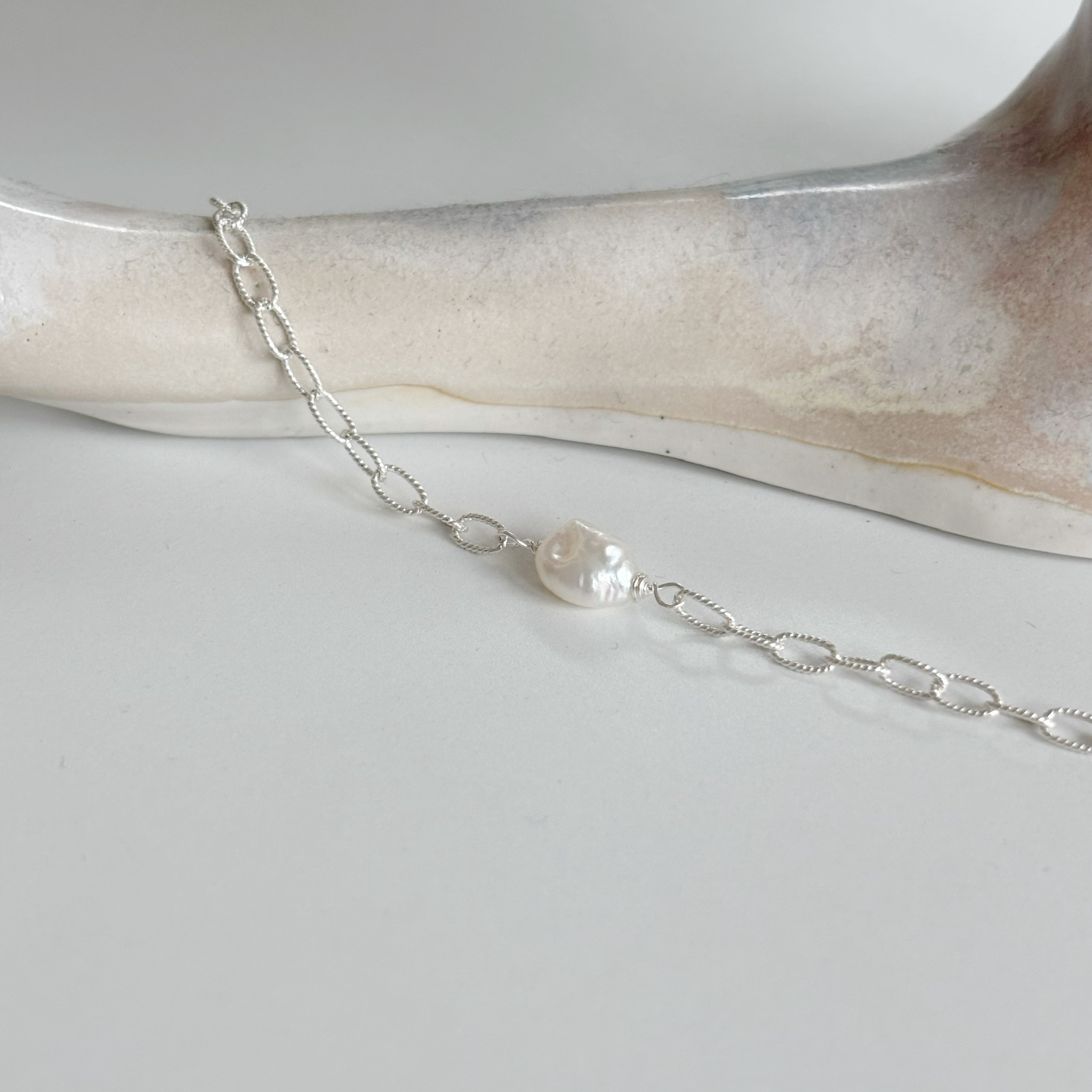 異形珍珠麻花手鍊