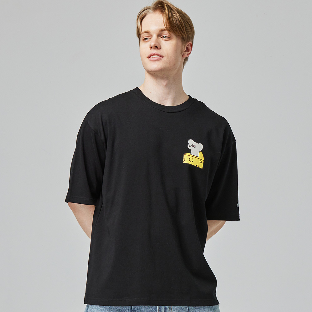 ANDY THE MOUSE,ANDY,安迪老鼠,T恤,厚磅T,重磅純棉T,寬版T,挺版短T,男女共版T,寬版T,棉T,精梳棉,印花T恤,潮流T恤,日系插畫T,中性T恤,親膚棉T,夏季T恤,扎實,柔軟,不悶熱,親膚