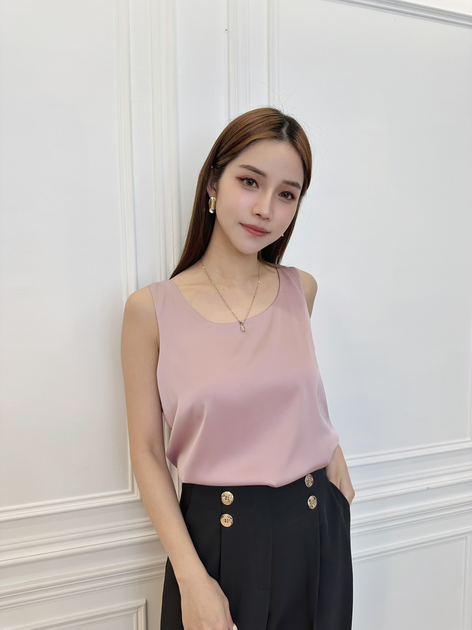 (職場必備)質感光澤背心