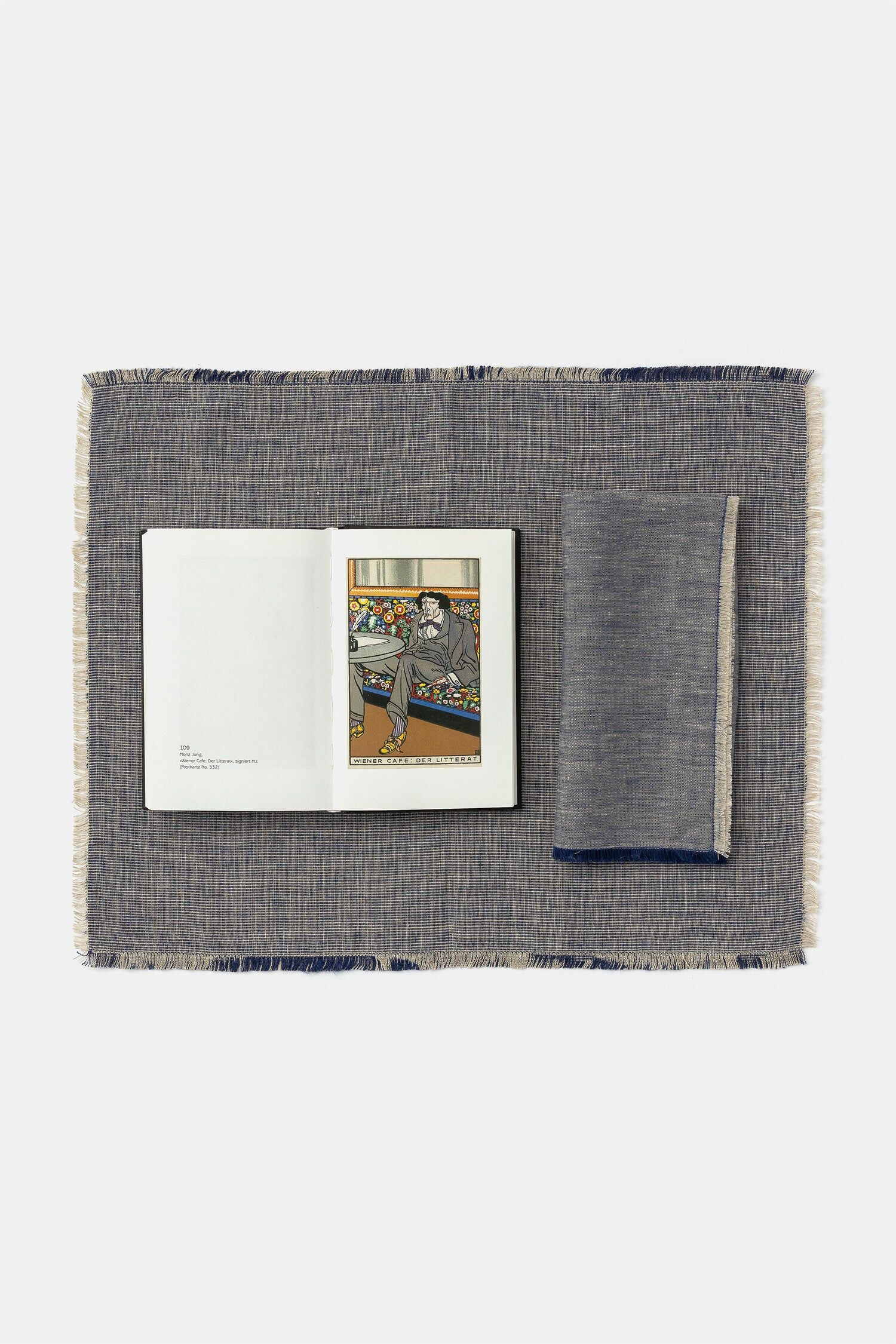 Portofino 亞麻餐巾＿水洗藍