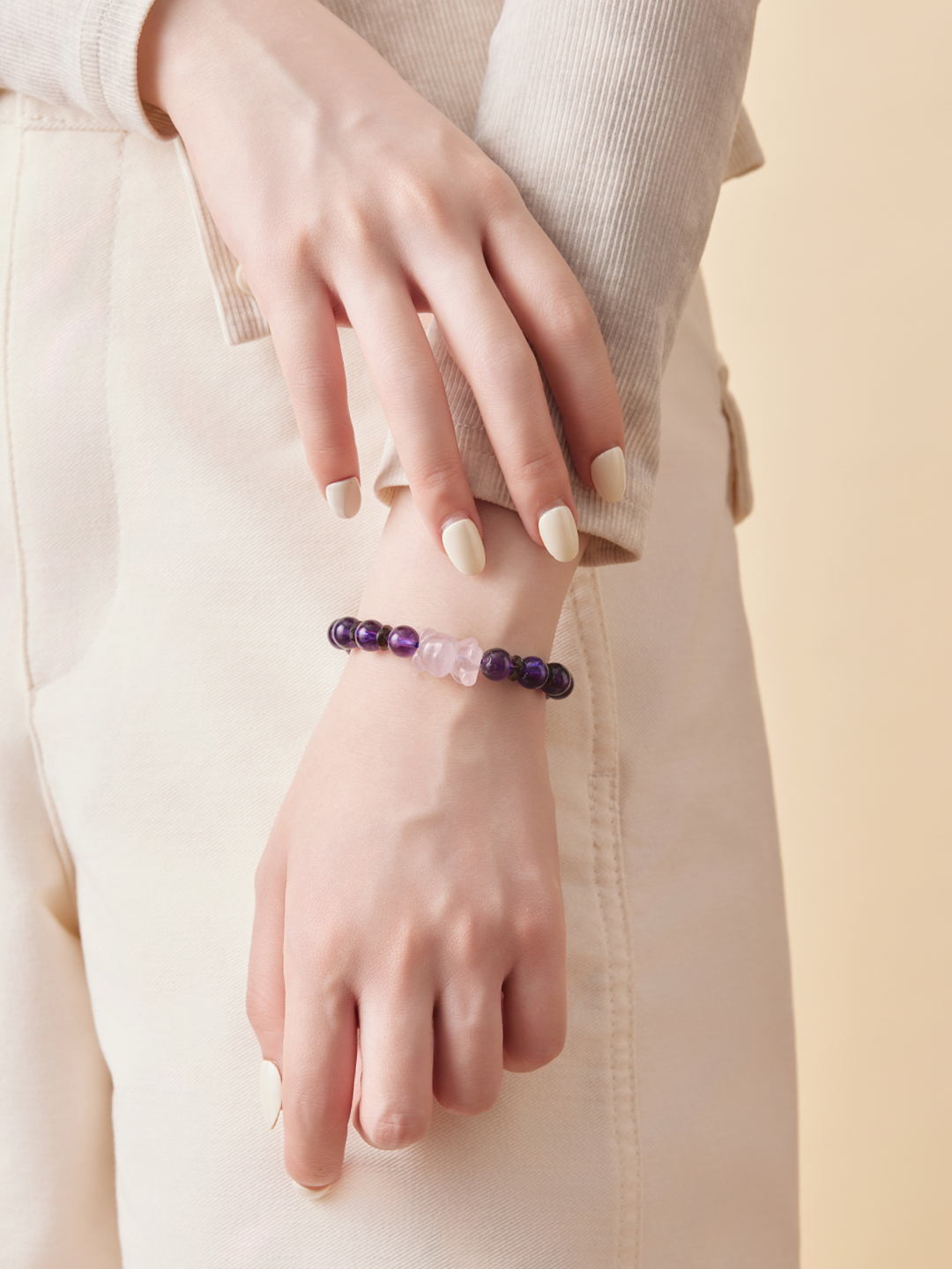 紫晶小熊守護手鍊｜穩定情緒 × 陪伴安心成長