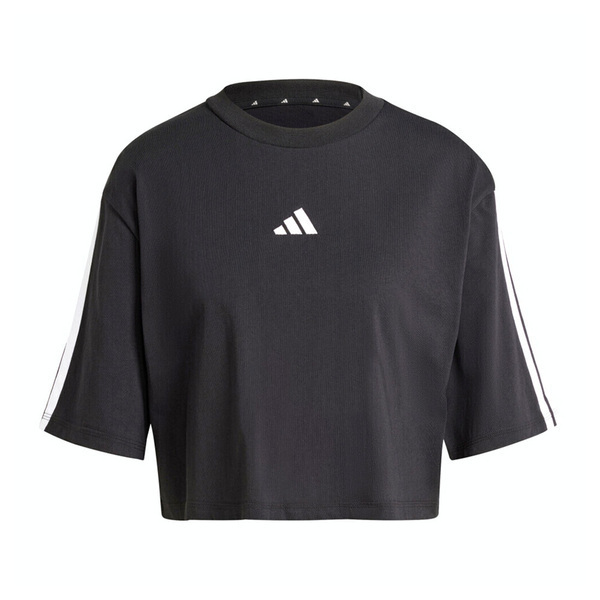 Adidas W 3S SJ TLR T JD4998 女 T恤 短版 短袖上衣 運動上衣 休閒短袖 落肩 黑白