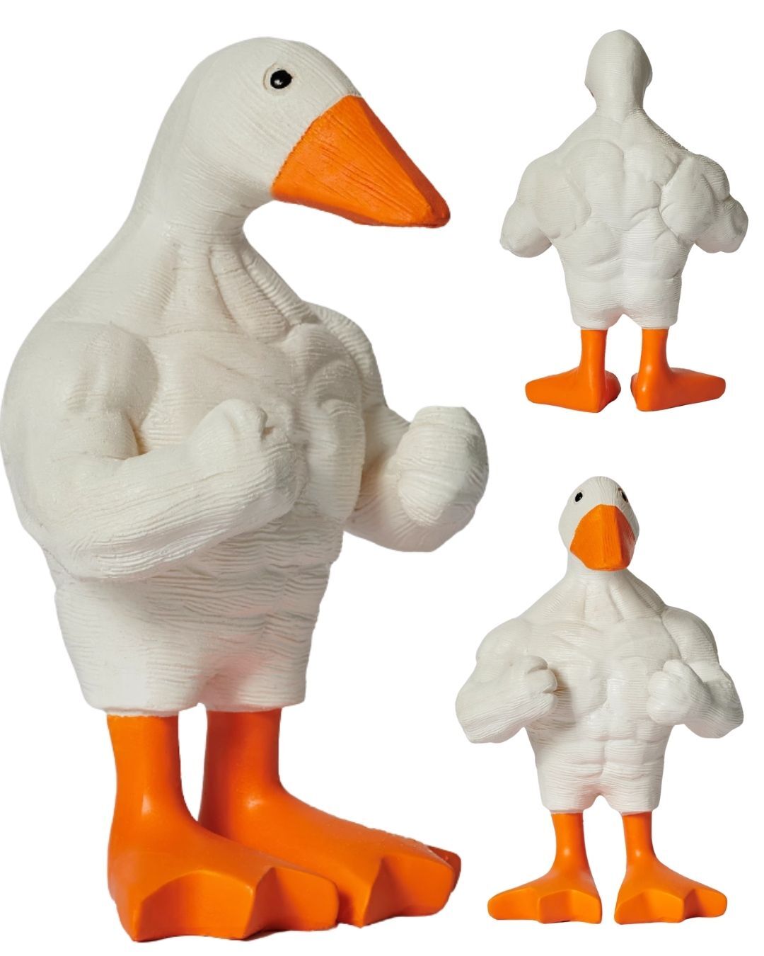 肌肉型大隻鴨擺設| 二頭肌腹肌背肌胸肌| 重訓型鴨大隻鴨figure| 連隻鴨都大隻過你| 重唔去做gym?