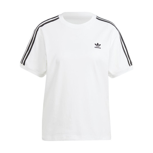 Adidas 3 Stripe Tee IR8051 女 短袖 上衣 T恤 運動 經典 三葉草 休閒 白黑