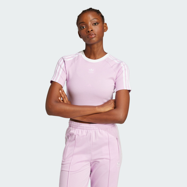 Adidas 3 S Baby Tee JC6365 女 T恤 運動上衣 休閒短袖 短版 粉紅 亞版