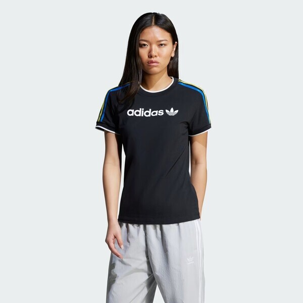 Adidas Linear Cali Tee JD2724 女 T恤 運動上衣 休閒短袖 黑 亞版