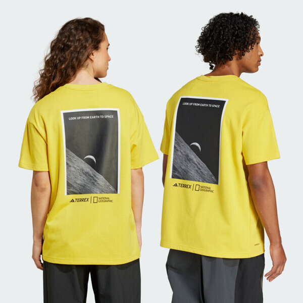 Adidas Ng U Ar B Gfx T JD5955 男女 T恤 運動上衣 休閒短袖 黃 亞版