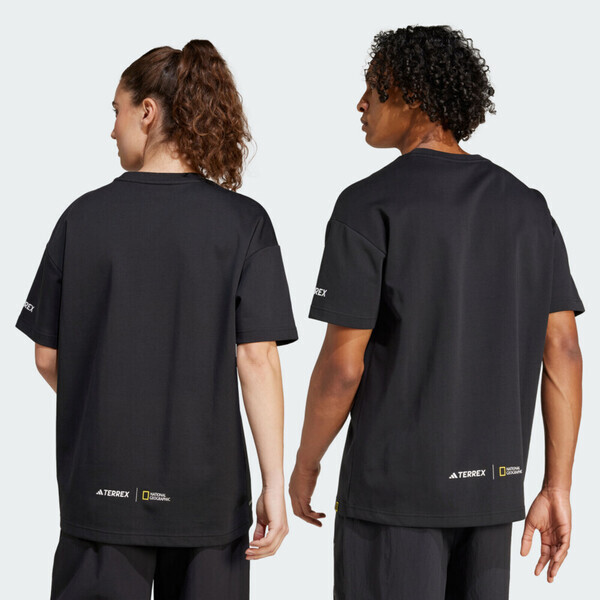 Adidas Ng U Ar F Gfx T JD5964 男女 T恤 運動上衣 休閒短袖 國家地理 黑 亞版