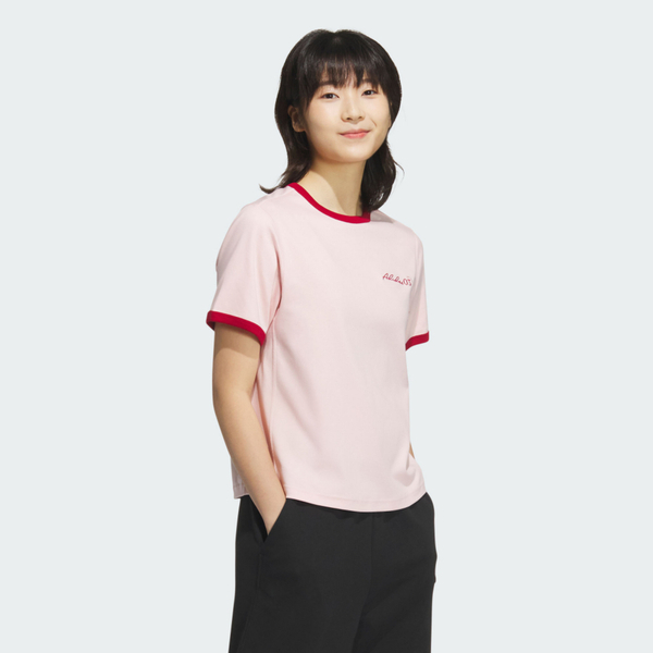 Adidas Ver Ss Tee JZ4155 女 T恤 運動上衣 休閒短袖 粉紅 亞版