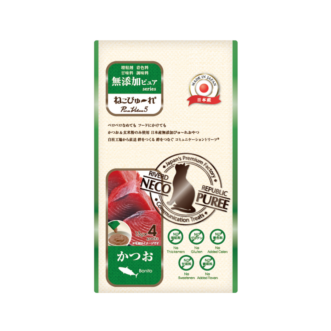 RIVERD REPUBLIC-Neco Puree-無添加 PurePureValue5 鰹魚-13gx4