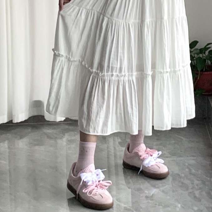 ADIDAS ORIGINALS GAZELLE 櫻花粉 白粉色 焦糖底 麂皮 復古 德訓鞋 女鞋 JI2716