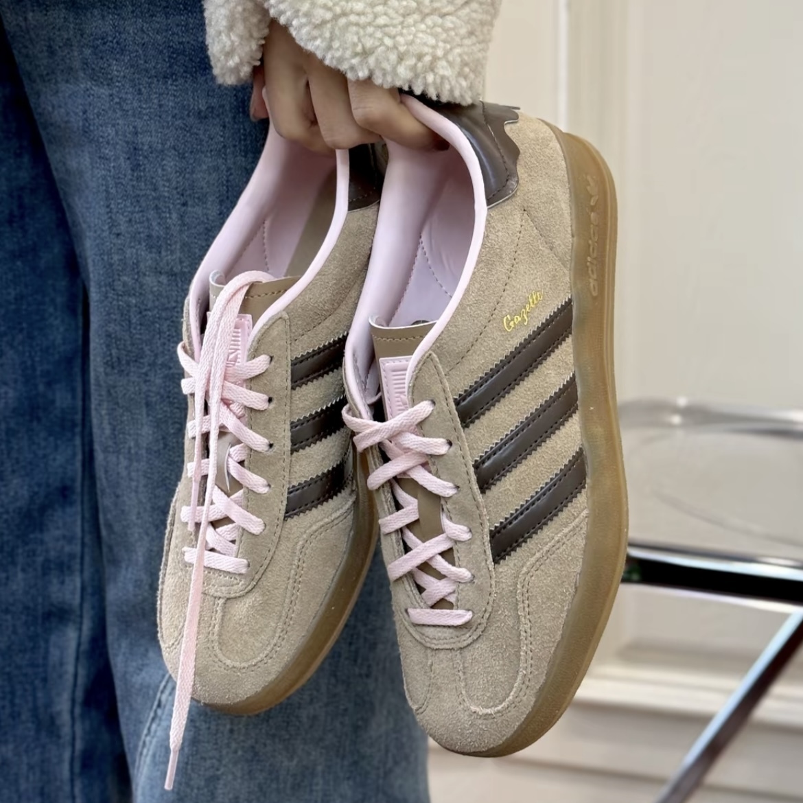 ADIDAS GAZELLE INDOOR 情人節巧可力 草莓可可 融化造型 德訓鞋 女鞋 JR8028