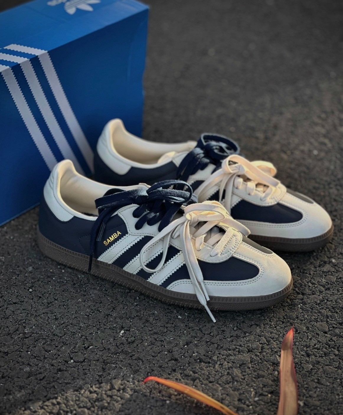 adidas Samba OG “Night Indigo” 白藍 女款 薄底板鞋 百搭低幫休閒鞋 愛迪達原創經典