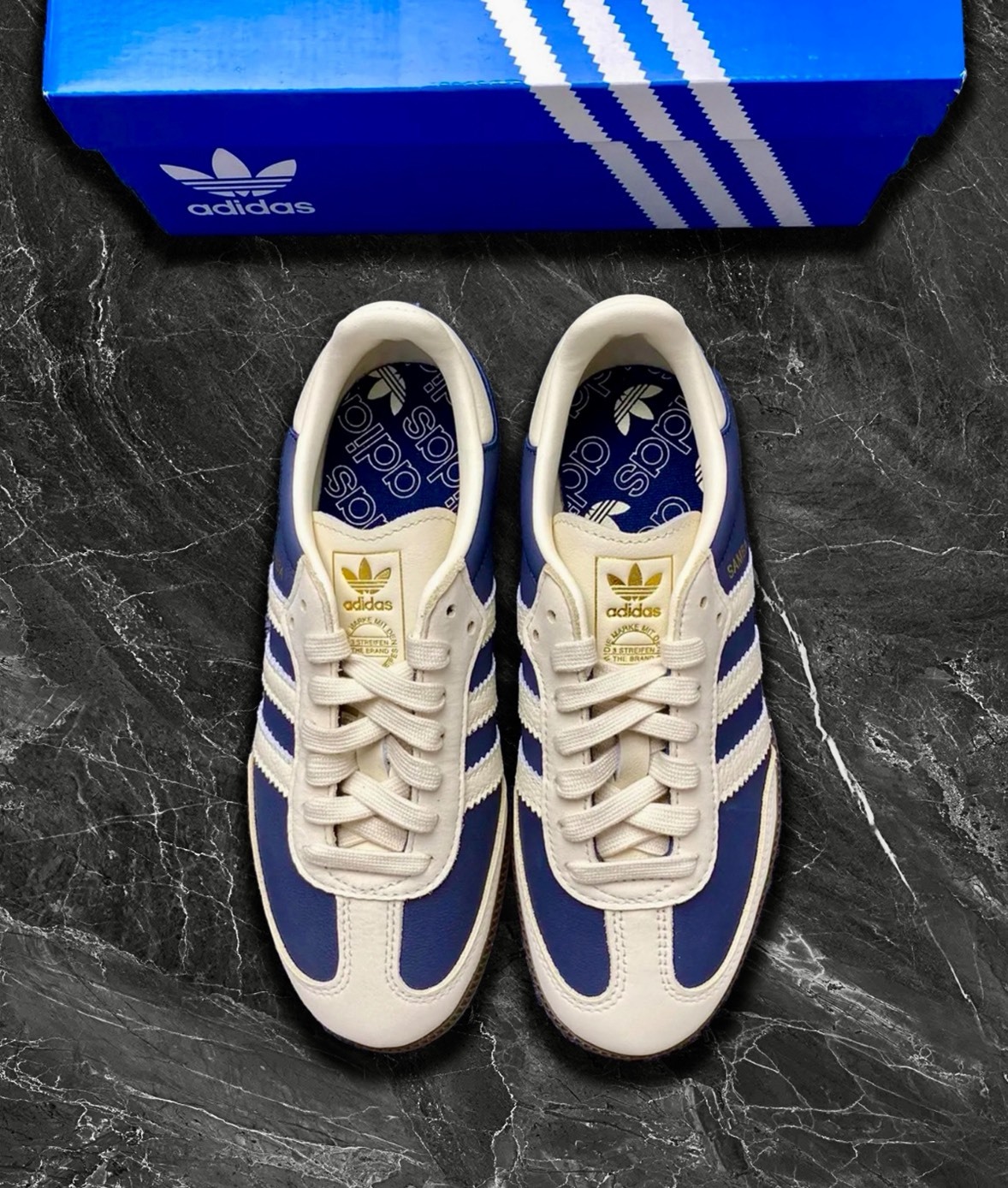 adidas Samba OG “Night Indigo” 白藍 女款 薄底板鞋 百搭低幫休閒鞋 愛迪達原創經典