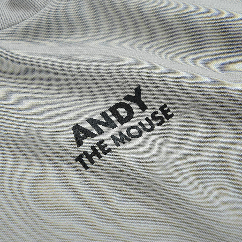 ANDY THE MOUSE,ANDY,安迪老鼠,T恤,厚磅T,重磅純棉T,寬版T,挺版短T,男女共版T,寬版T,棉T,精梳棉,印花T恤,潮流T恤,日系插畫T,中性T恤,親膚棉T,夏季T恤,扎實,柔軟,不悶熱,親膚