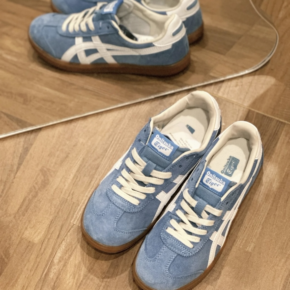 あ 4c邪王門 ONITSUKA TIGER 鬼塚虎藍莓焦糖天空藍德訓鞋麂皮zj4je3女鞋