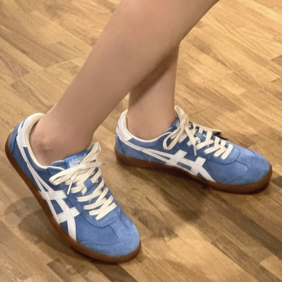 ONITSUKA TIGER 鬼塚虎藍莓焦糖天空藍德訓鞋麂皮zj4je3女鞋