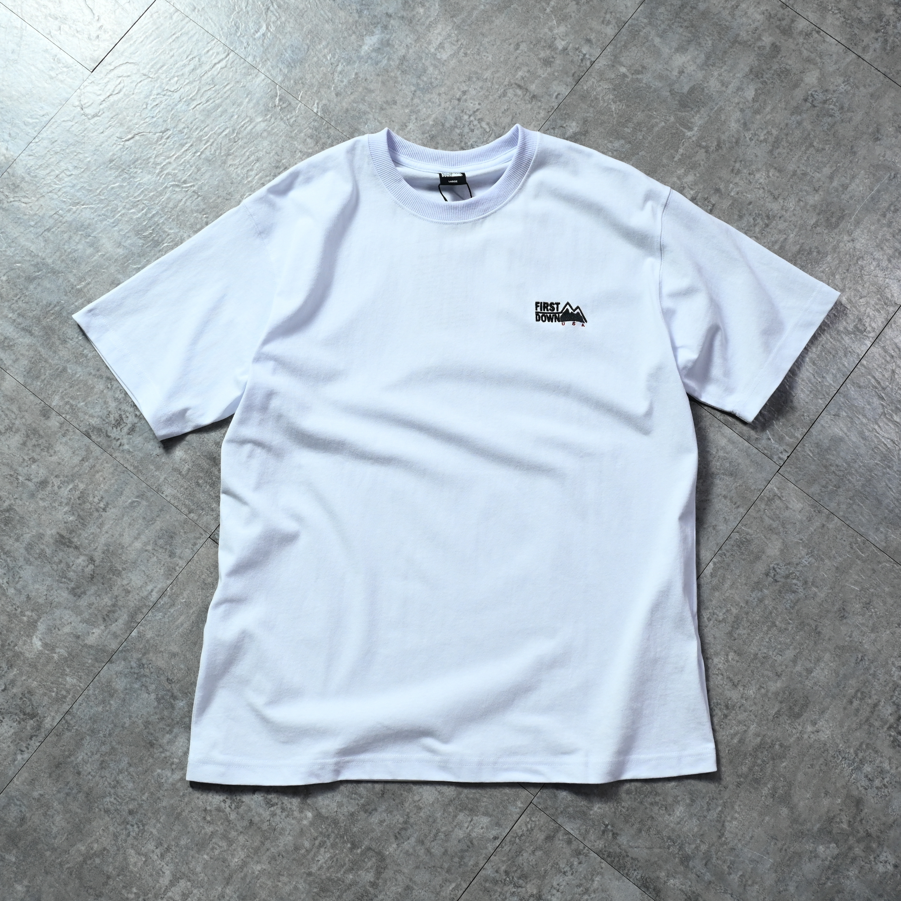 First Down USA Embroidery Logo Tee