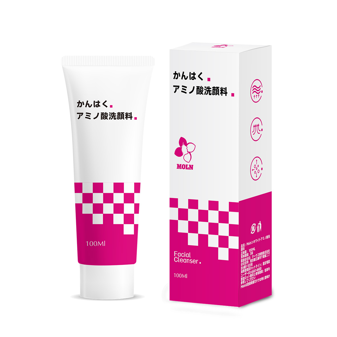 Moln煥白胺基酸煥白溫和清潔洗面乳