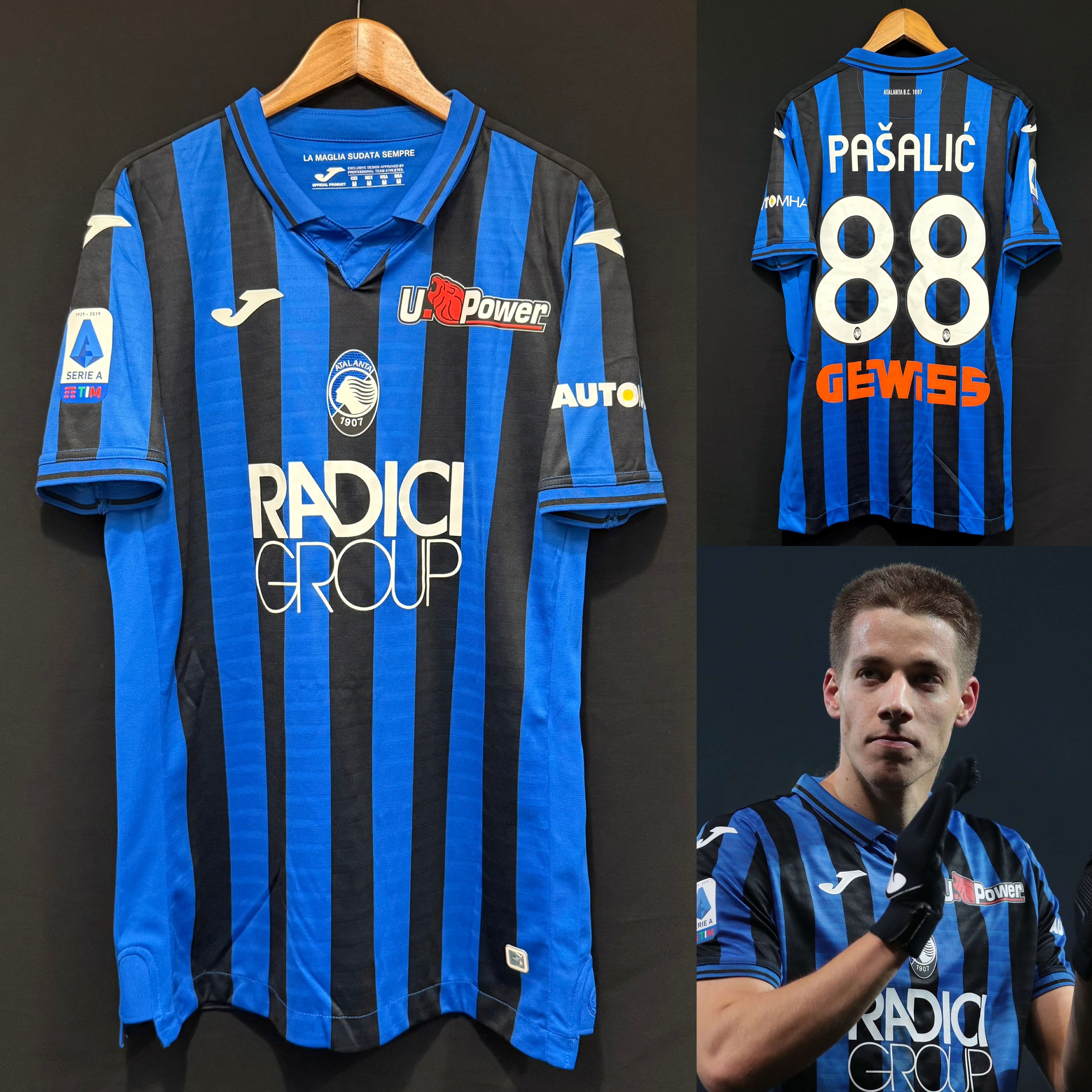 (BNWT) Atalanta BC 2019-2020 Joma Home Shirt #88 PASALIC