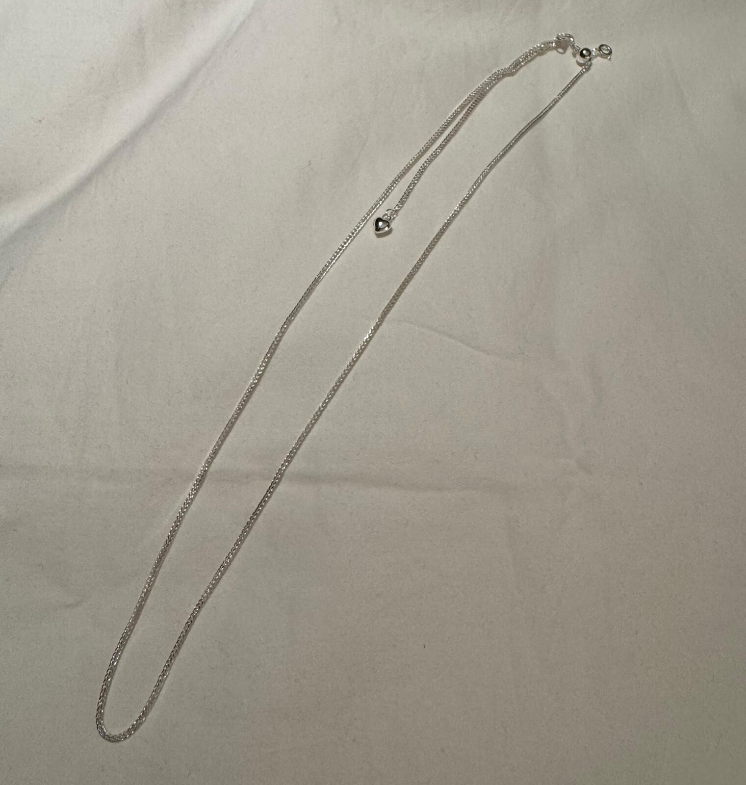 (3267) 意大利白銀頸鏈 (可伸縮調校）