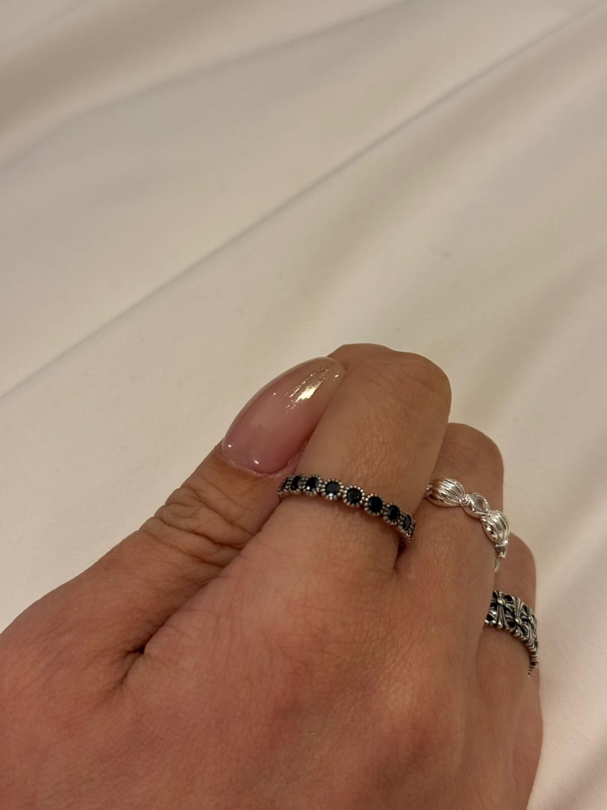 （3273）黑瑪瑙925純銀戒指