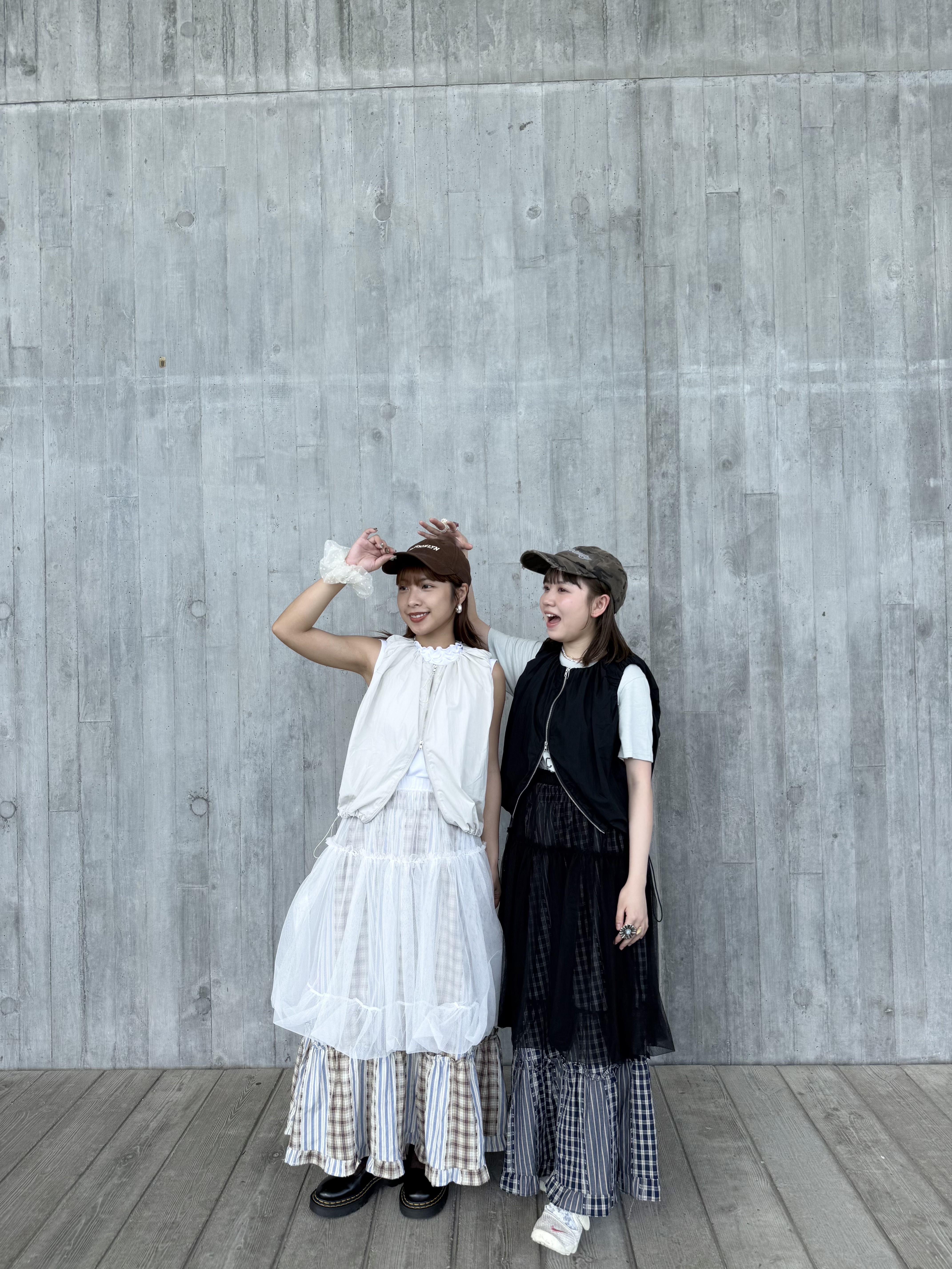 可束泡泡雙拉鍊背心