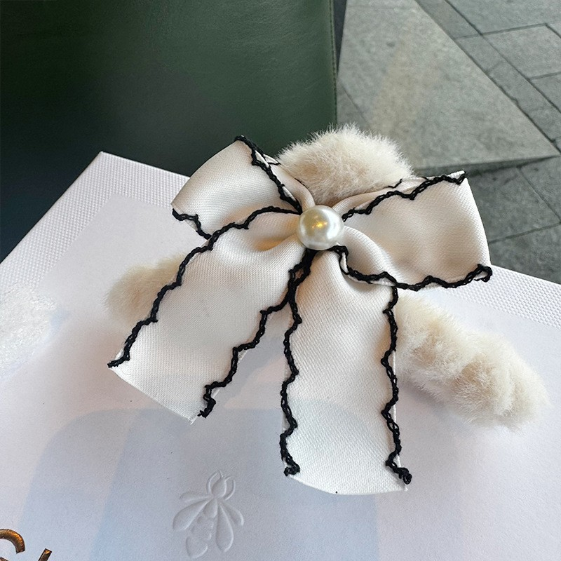 [2 FOR RM10] Plush Bow Hair Claw Clip in Elegant Style