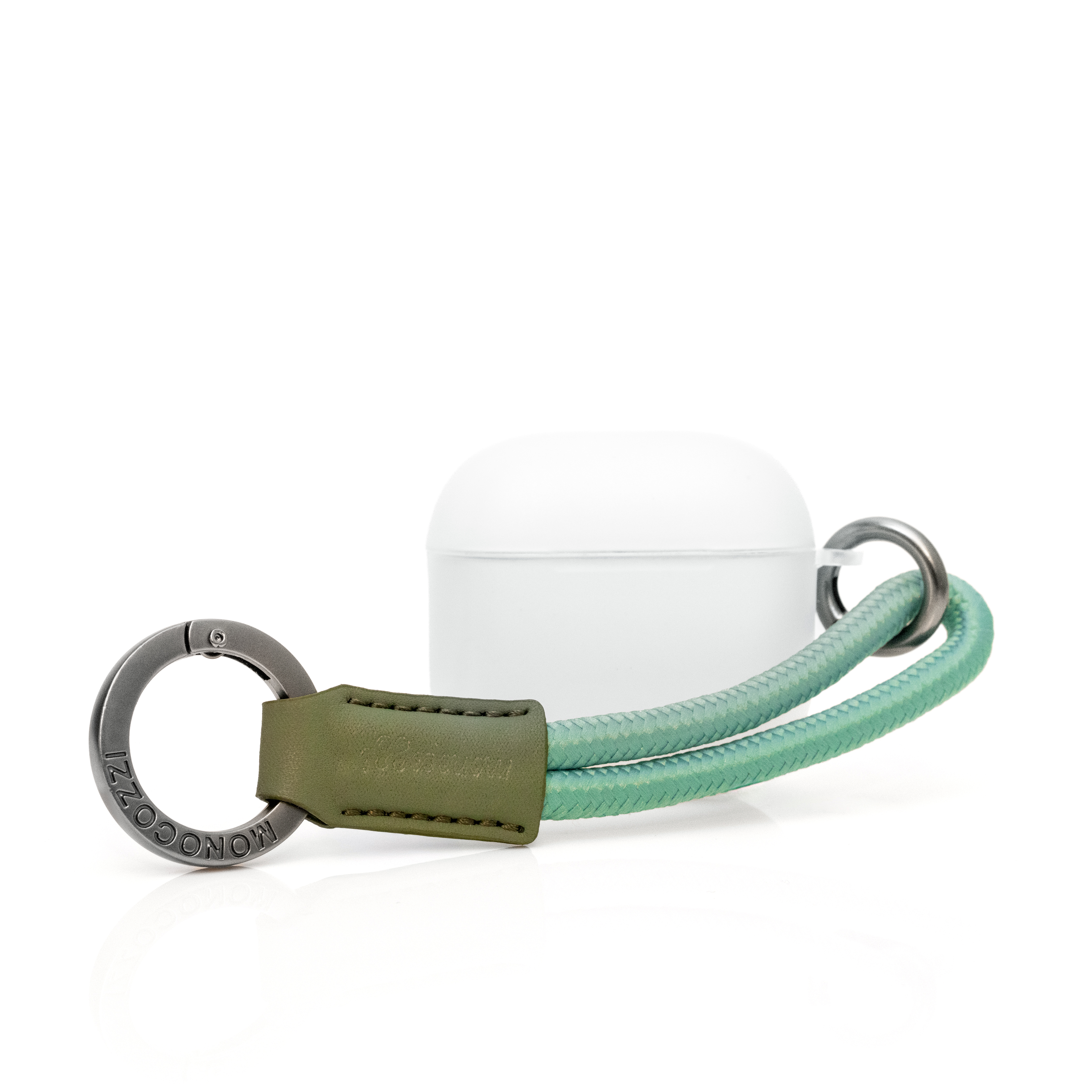 ESSENTIALS | Dust Proof Translucent Soft Plastic Case for AirPods 4 with Strap  - Translucent / Olive