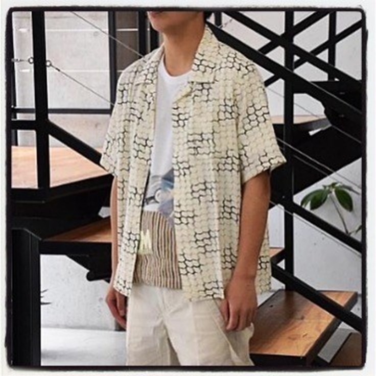 VISVIM FREE EDGE SHIRT S/S LATTICE - IVORY SIZE 2 IN STOCK NOW (現貨發售中)