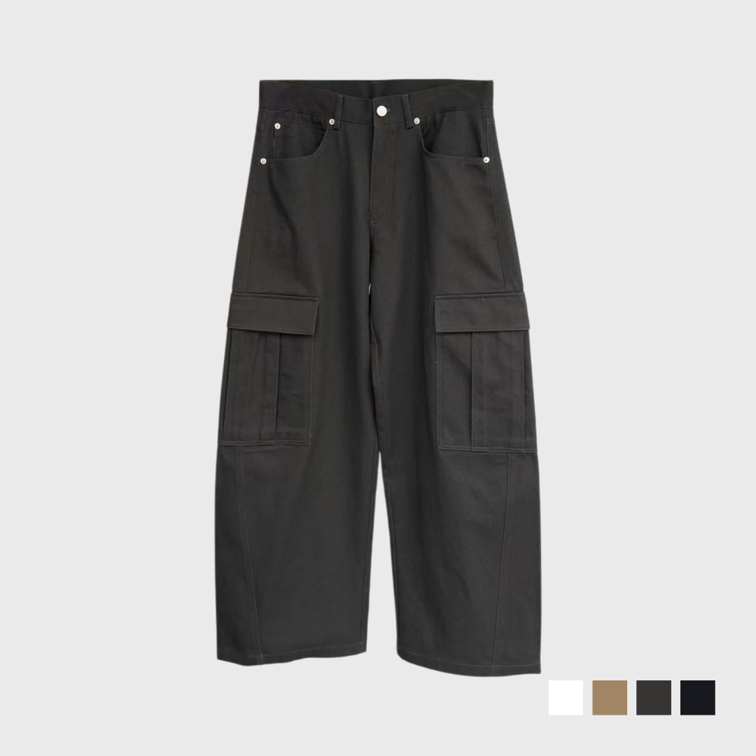 洗水微彎刀工裝褲