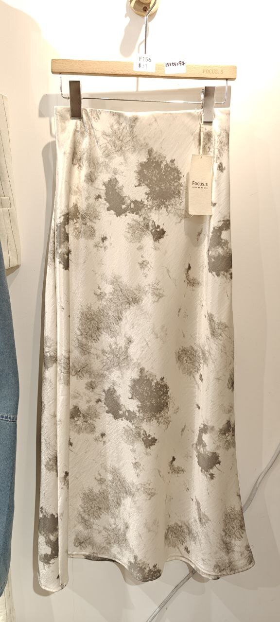 [H] FS FASHION PATTERNED SATIN WOMEN'S SKIRT [FINAL SALE], HF156 (HF156)